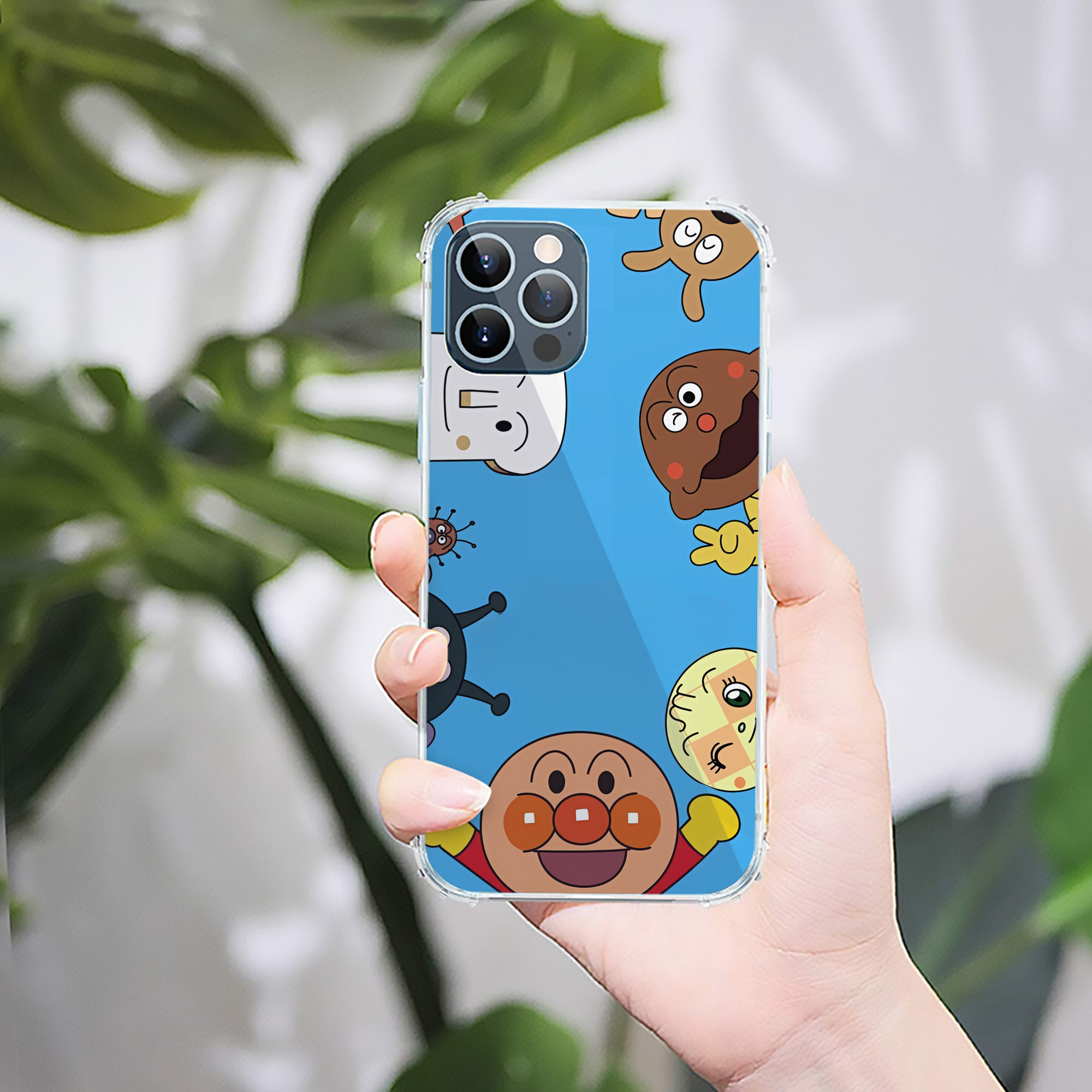 （画像用） アンパンマン Anpanman 【iPhone 12シリーズ対応】透明スマホケース（クリアソフトケース）